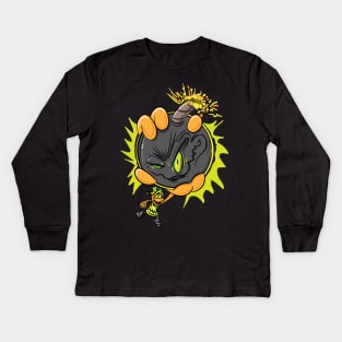 Nasty Grinning Bomb Kids Long Sleeve T-Shirt